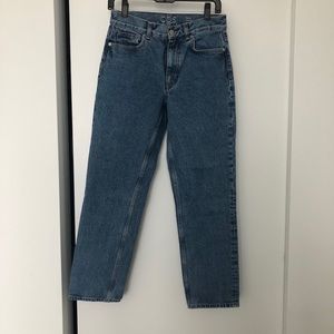 COS vintage wash crop jeans